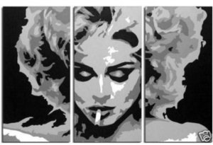 Huge Modern abstract canvas art oil painting -smoking women