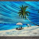 Large contemporary sculpture abstract Metal painting -beach