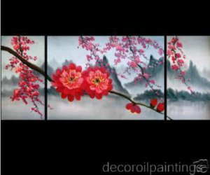 Modern abstract canvas art Blossom oil painting -Flo31
