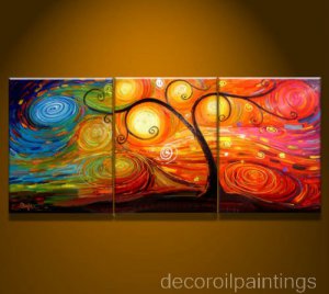 Modern abstract canvas art decor  oil painting -Flo36