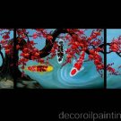 Modern abstract canvas fish Blossom oil painting -Flo45