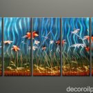 Huge contemporary flowers abstract Metal painting Met15