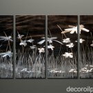 Large abstract floral art Metal painting contemporary Met16