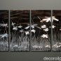 Large abstract floral art Metal painting contemporary Met16