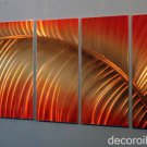 Huge contemporary abstract art leaf Metal painting Met30