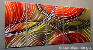 Huge contemporary abstract decor art Metal painting Met34
