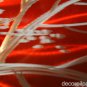 Red contemporary abstract decor art tree Metal painting Met36