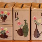 *Vintage* 1950's Ransburg Enamelware Canister Set