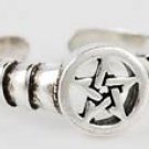 Sterling Silver Pentagram Toe Ring