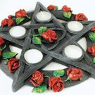 Rose Pentagram tealight holder