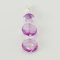 Purple & Silver Wire Wrapped Pendant