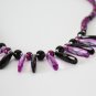 Purple & Black Tribal Style Necklace