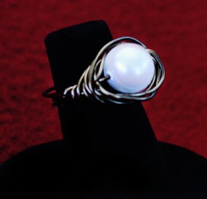 Pearl In A Nest Ring
