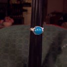 Medium Blue Pearl Wrapped Ring