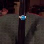 Medium Blue Pearl Wrapped Ring