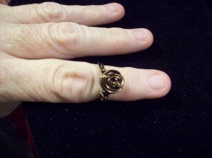 Antique Bronze Swirl Ring