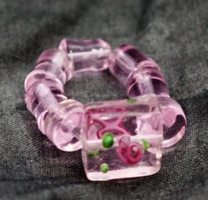 Rose Lampwork Ring