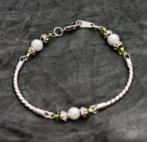 Silver and Pearl Bracelet