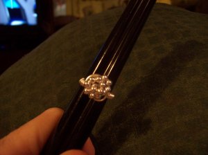 Double Silver Galaxy swirl Ring