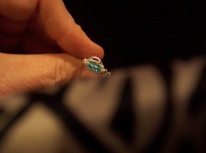Blue Topaz Love Wave Ring
