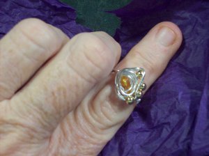 Out Of This World Citrine Galaxy Ring