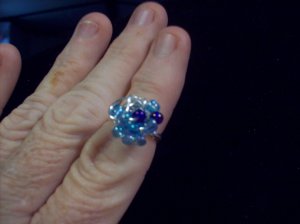 Two Tone Blue Galaxy Ring