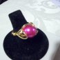 Hot Pink Swarovski Pearl Swirl Ring