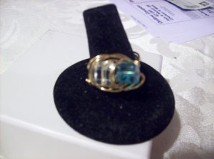 Dual Square Crystal Ring