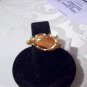 Orange Agate Freeform Wrapped Ring