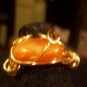 Orange Agate Freeform Wrapped Ring