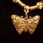 Pink & Green Butterfly Necklace