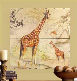 GIRAFFE LACQUER MURAL