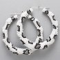 Snow Leopard Print Bamboo Hoops