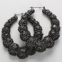 Studded Bubble Bamboo Hoops.