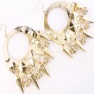 Cut Out Disc Earrings w/ Charms