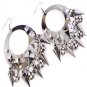 Cut Out Disc Earrings w/ Charms