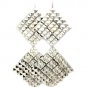 Metal Diamond Drop Earrings