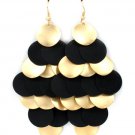 Two Tone Diamond Drop Earrings