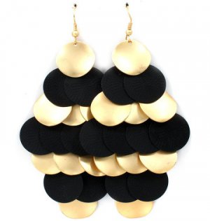 Two Tone Diamond Drop Earrings