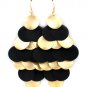 Two Tone Diamond Drop Earrings