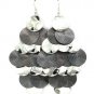 Two Tone Diamond Drop Earrings