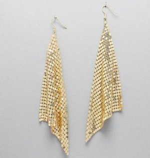 Long Metal Cloth Earrings