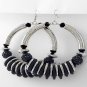 Metal Coiled Beaded Hoops