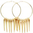 Crystal Pave Spiked Hoops