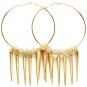 Crystal Pave Spiked Hoops