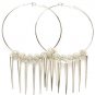 Crystal Pave Spiked Hoops