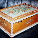Vintage Hand Painted Wood Wooden Box Cottage Chic