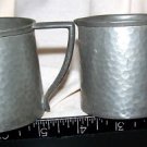 Antique Hammered Arts& Crafts Craftsman Pewter C & S Cream and Sugar bowl