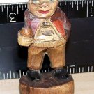 Hand Carved Anri Folk Art wood wooden Man W/fez hat figure
