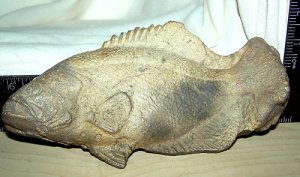 Antique cast Bronze/Brass Fish Doorstop Newspaper weight Paperweight